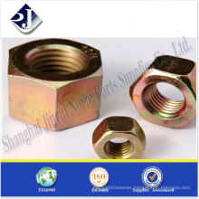 made in China high tensile yellow galvanized hex nut